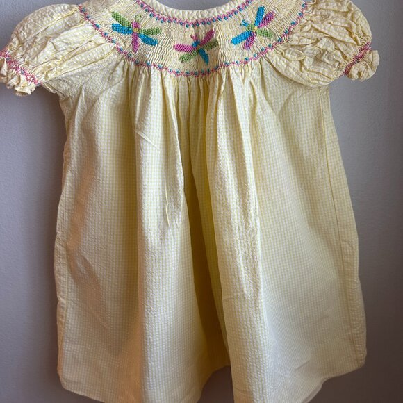 Castle and Crowns Other - Castle and Crowns smocked dress with dragonflies, yellow and size 12 months